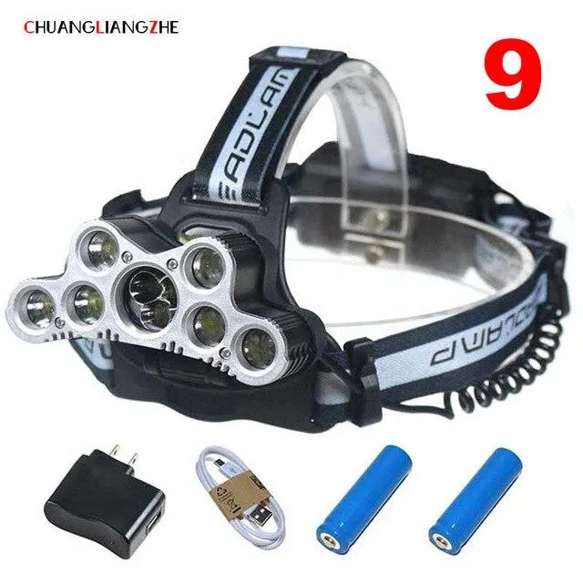 CHUANGLIANGZHELEDheadlight hunting headlamp torch Head outdoor waterproof fishing led headlamp battery 18650luminarias headlight