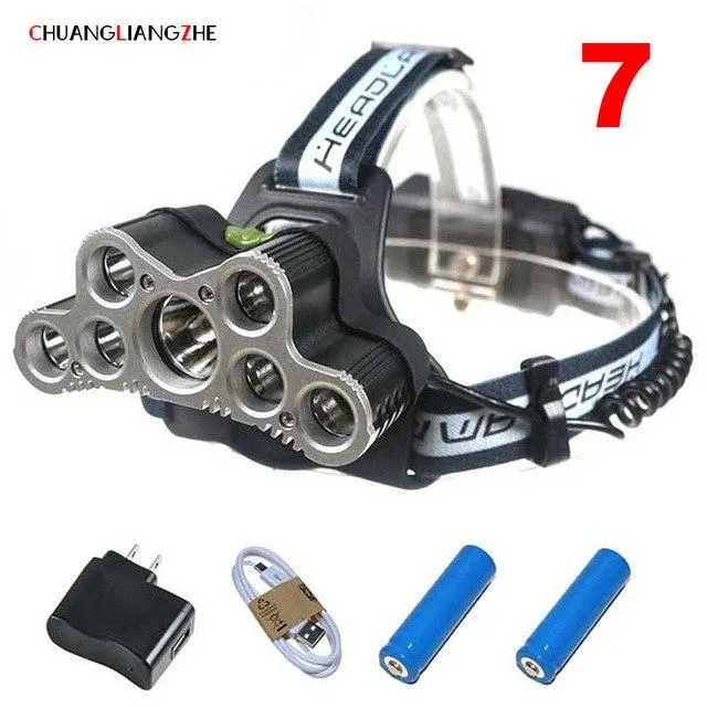CHUANGLIANGZHELEDheadlight hunting headlamp torch Head outdoor waterproof fishing led headlamp battery 18650luminarias headlight