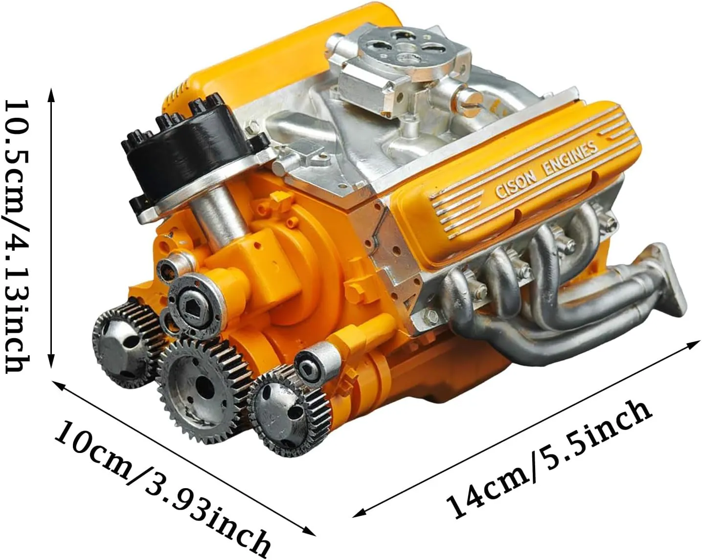 Cison V8 Engine Kit Gas, 89%-Gasoline Ohv V8 Small-Block Engine Model Kits, V8 Engine Model Kit That Runs, Mini Build Your Own Stem Cison Running Engine Kits for Adults (Blue, One Size)