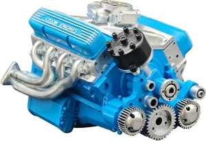 Cison V8 Engine Kit Gas, 89%-Gasoline Ohv V8 Small-Block Engine Model Kits, V8 Engine Model Kit That Runs, Mini Build Your Own Stem Cison Running Engine Kits for Adults (Blue, One Size)