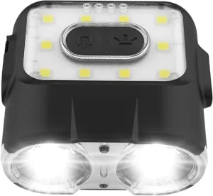 Claymore Capon 120H (Black) - LED Rechargeable Clip-On Cap Headlamp, Lightweight Hat Light for Camping, Running, Hiking, Emergency & Industrial Use, Waterproof, USB-C, Up to 45 Hours of Battery Life.