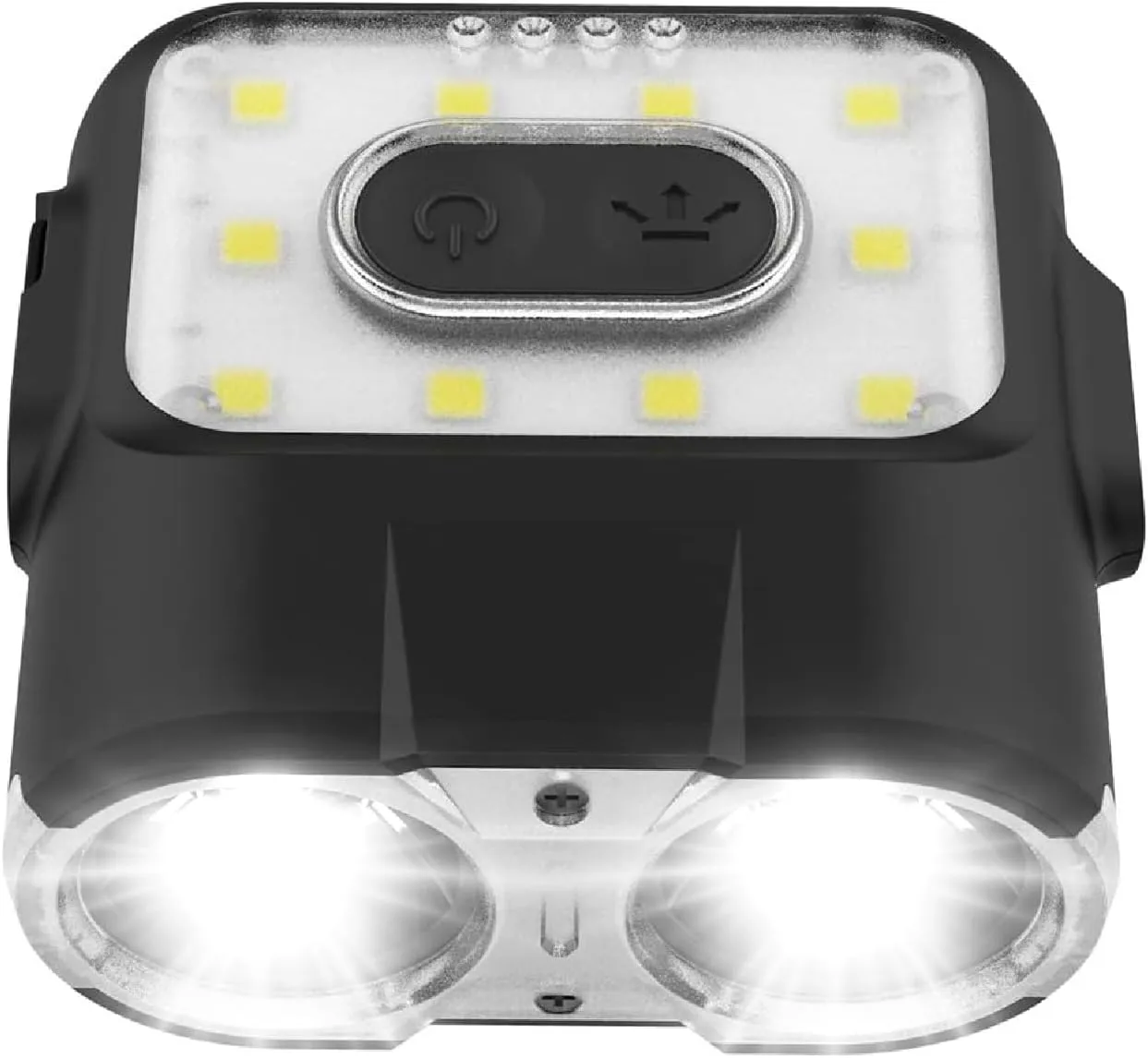 Claymore Capon 120H (Black) - LED Rechargeable Clip-On Cap Headlamp, Lightweight Hat Light for Camping, Running, Hiking, Emergency & Industrial Use, Waterproof, USB-C, Up to 45 Hours of Battery Life.