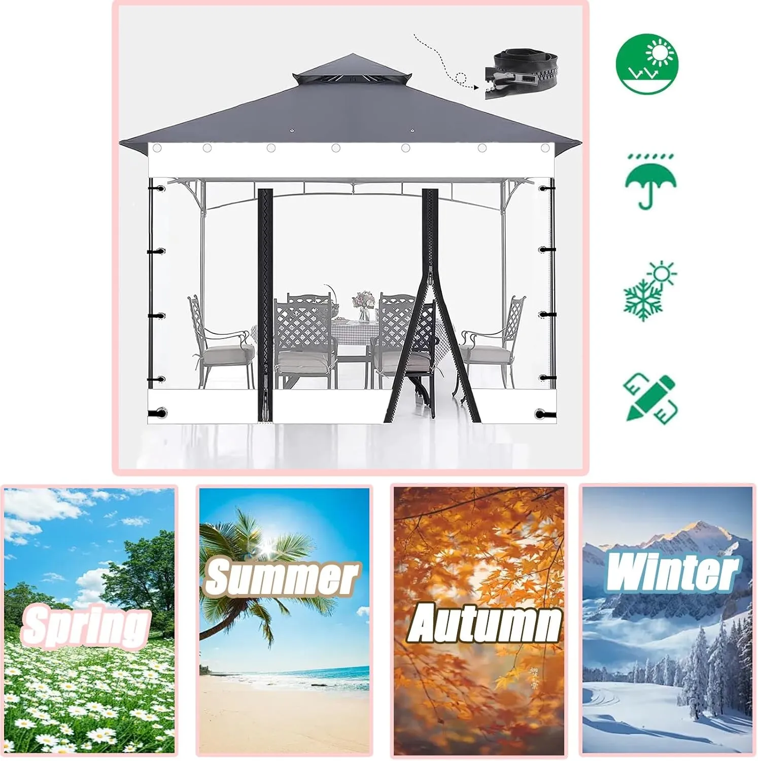 Clear Tarpaulin Transparent Plastic Tarp Transparent Tarpaulin Tarp Cover Sheet With Eyelets Plastic Tarp Windproof Transparent Tarpaulin Cover Zipper Transparent Tarpaulin(H*W: 7*15m/276*591in)
