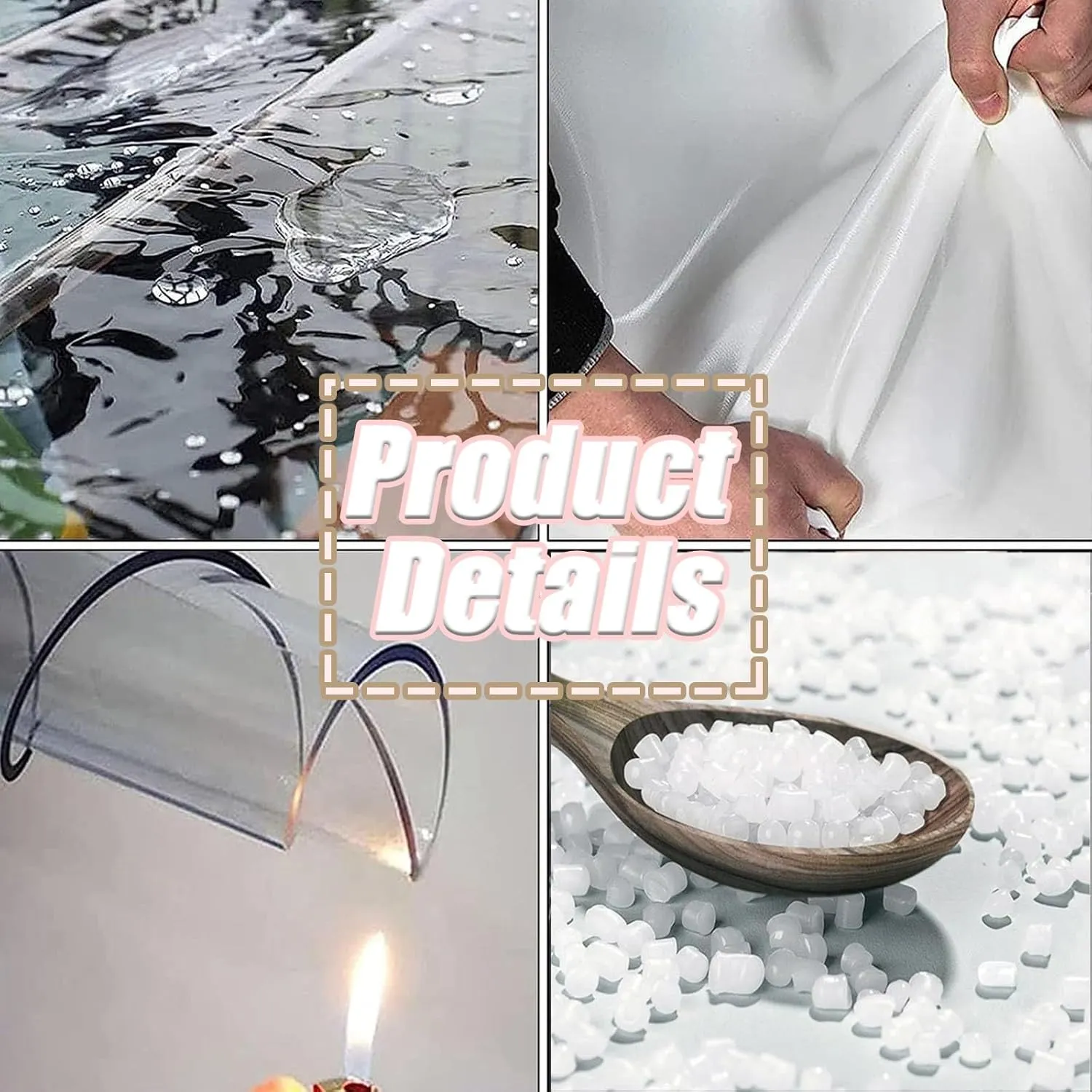 Clear Tarpaulin Transparent Plastic Tarp Transparent Tarpaulin Tarp Cover Sheet With Eyelets Plastic Tarp Windproof Transparent Tarpaulin Cover Zipper Transparent Tarpaulin(H*W: 7*15m/276*591in)
