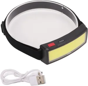 COB Headlamp,Robust Plastic Ergonomic Design COB LEDLamp,Convenient to Carry Wide Angles Superior Light Source Rechargeable Headlamp