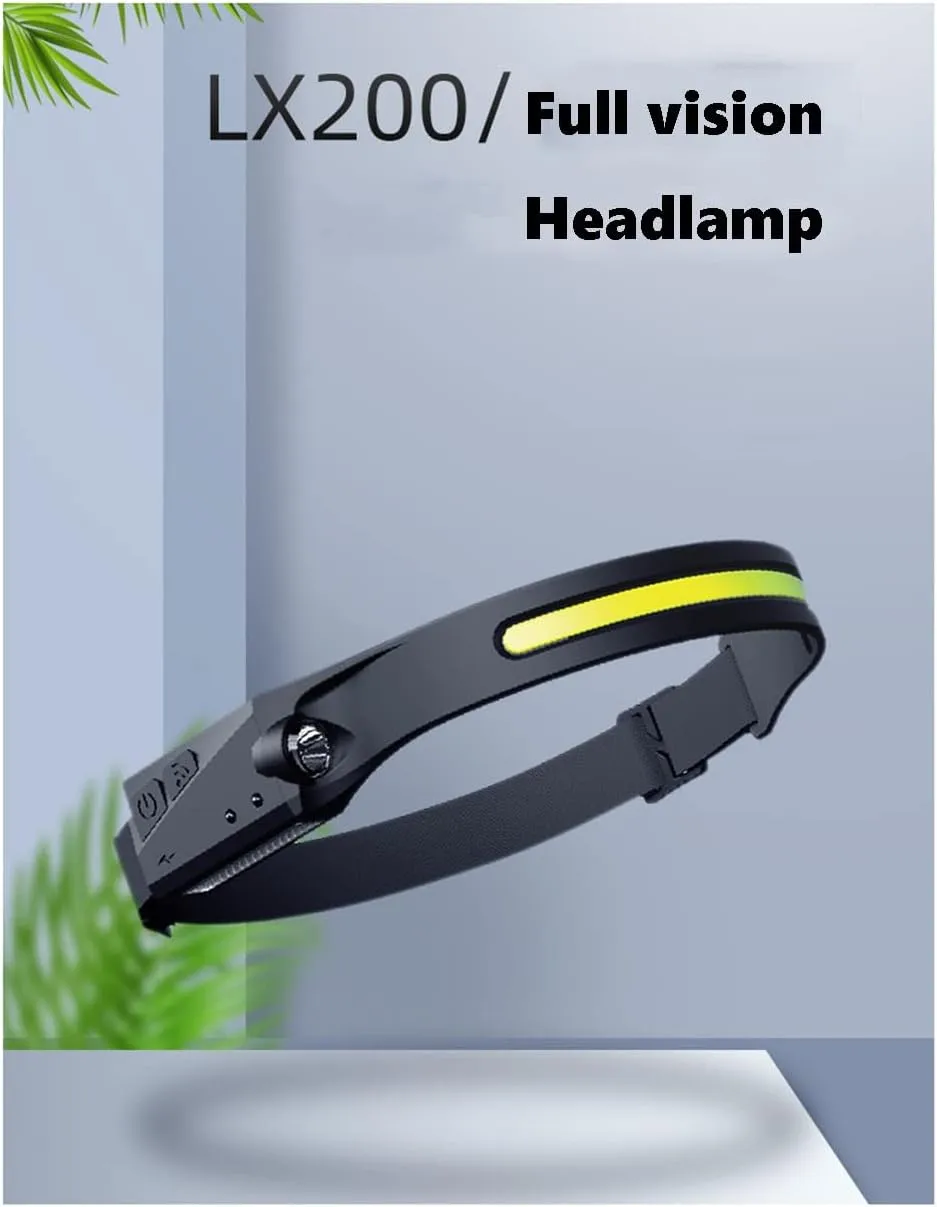 COB headlight USB rechargeable headlight with omni-directional sensing 4 modes motion sensor headlight wave induction flashlight outdoor waterproof headlight cycling light rechargeable night running l