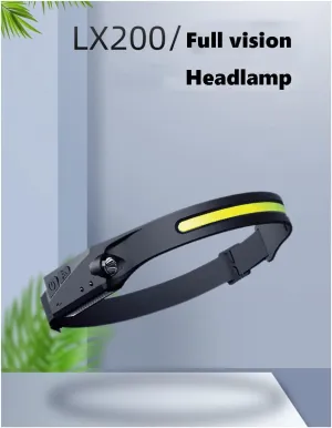 COB headlight USB rechargeable headlight with omni-directional sensing 4 modes motion sensor headlight wave induction flashlight outdoor waterproof headlight cycling light rechargeable night running l