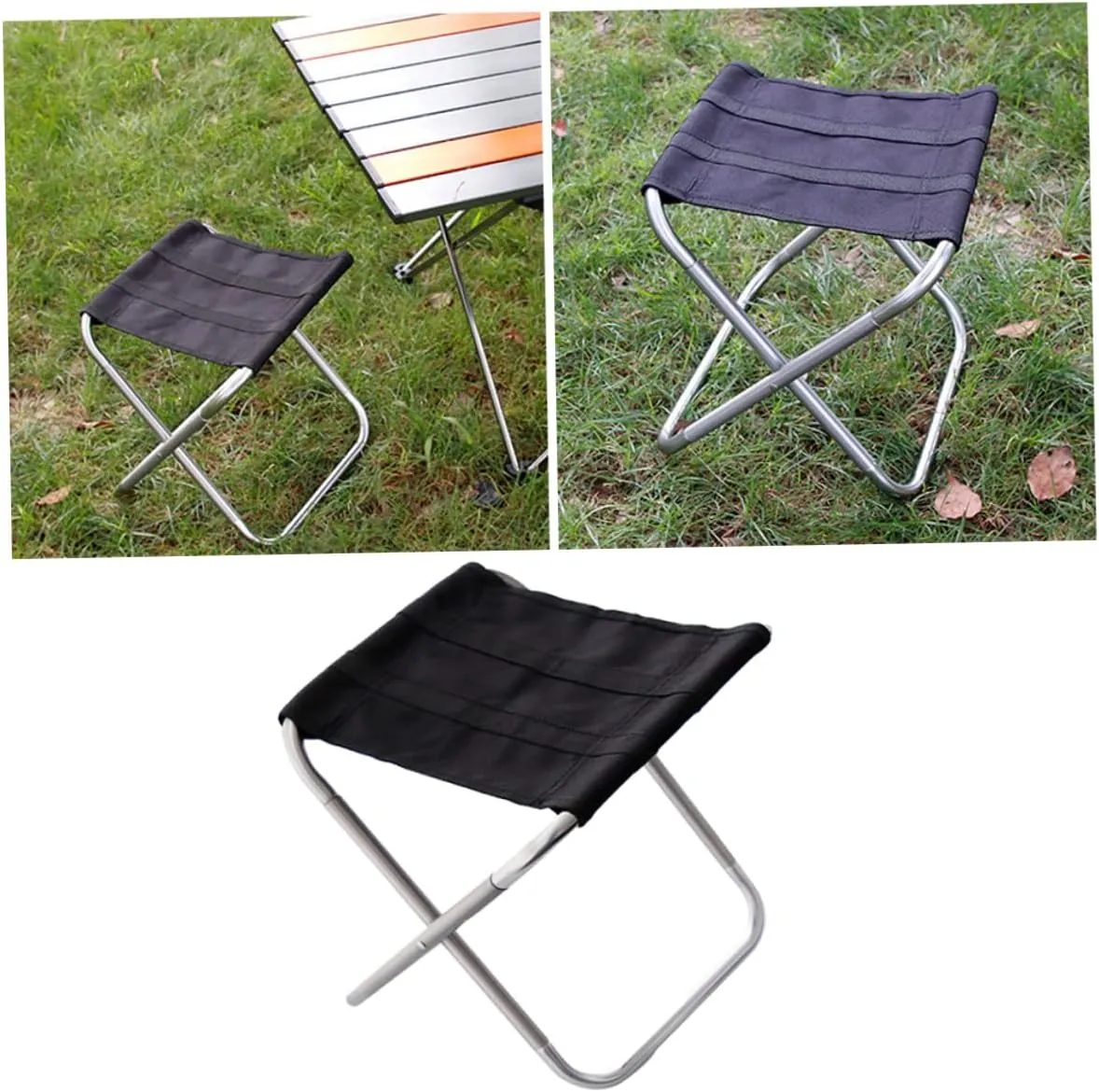 Collapsible Camping Stool Portable Oxford Fabric Folding Chair Outdoor Lightweight Portable Chairs for Fishing Hunting Picnics