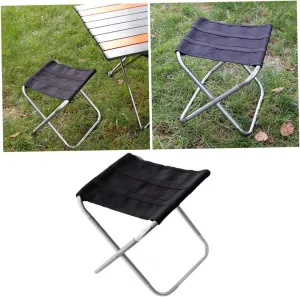 Collapsible Camping Stool Portable Oxford Fabric Folding Chair Outdoor Lightweight Portable Chairs for Fishing Hunting Picnics