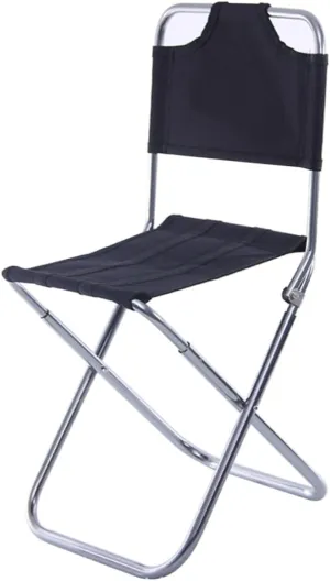 Collapsible Stool Aluminum Alloy Chair Portable Camping Gear Folding Stool for Hiking Fishing and Travel