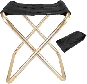 Collapsible Stool, Aluminum Alloy Folding Stool Camping Stool Collapsible Chair Portable Seat Portable Stool with Carry Bag
