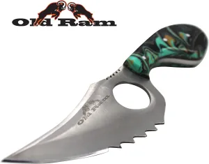 Collection Heavy Duty Sharp Multi-Color Fixed Blade Saw Back Skinner Knife w/Sheath