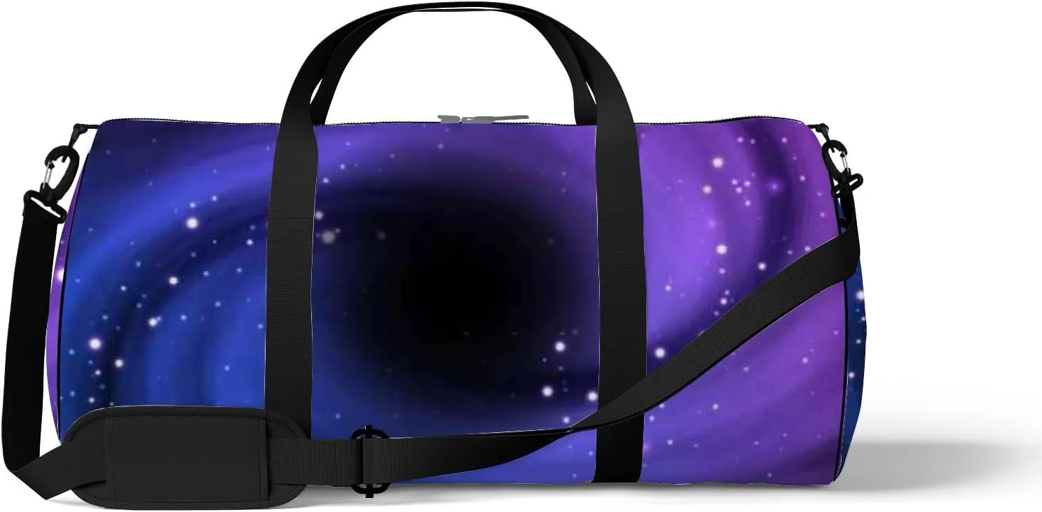 Colorful Swirls of Space Galaxy Sports Bag Tote Bag Waterproof Gym Bag with Shoulder Strap Zipper 2 Side Pockets for Men and Women, Travel and Storage Shoulder Bag.