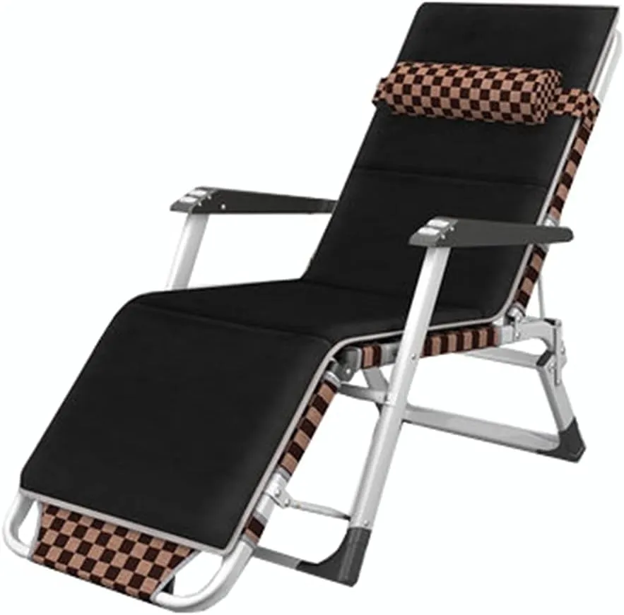 Comfort Zero Gravity Recliner, Padded Folding Outdoor Reclining Chair for Patio, Pool, Deck & Camping, Supportive Seat & Back