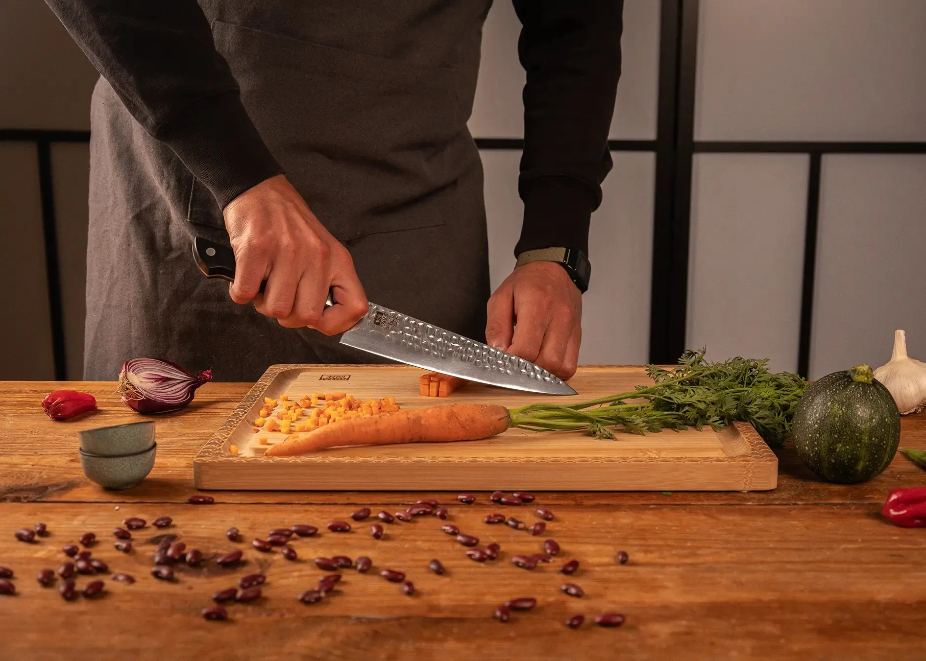 Complete 9-Piece Knife Set - Hashi Tsuchime Collection