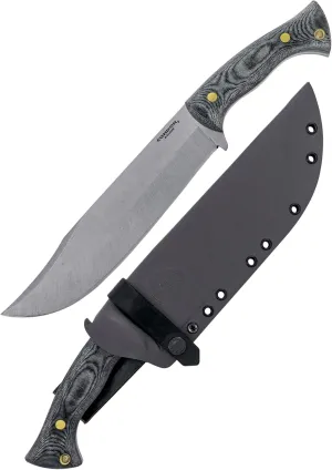 Condor Tool & Knife Plan A Knife - 1075 High-Carbon Steel Blade with Full-Tang Construction - Ergonomic Micarta Handle - Kydex with Leather Belt Loop Sheath - Ideal for Bushcraft, Camping & Survival