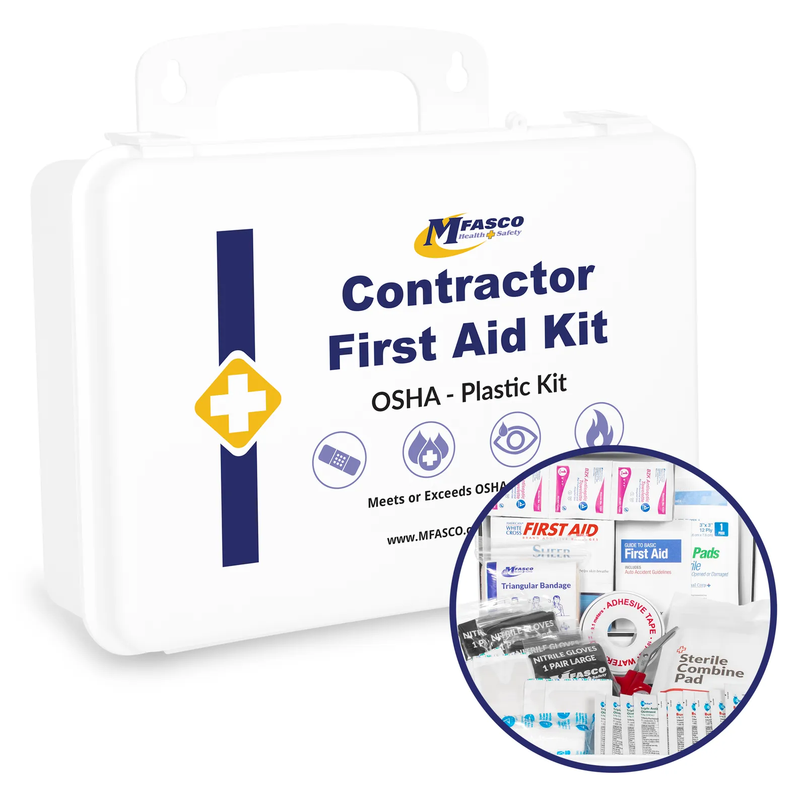 Contractors First Aid Kit Plastic Case