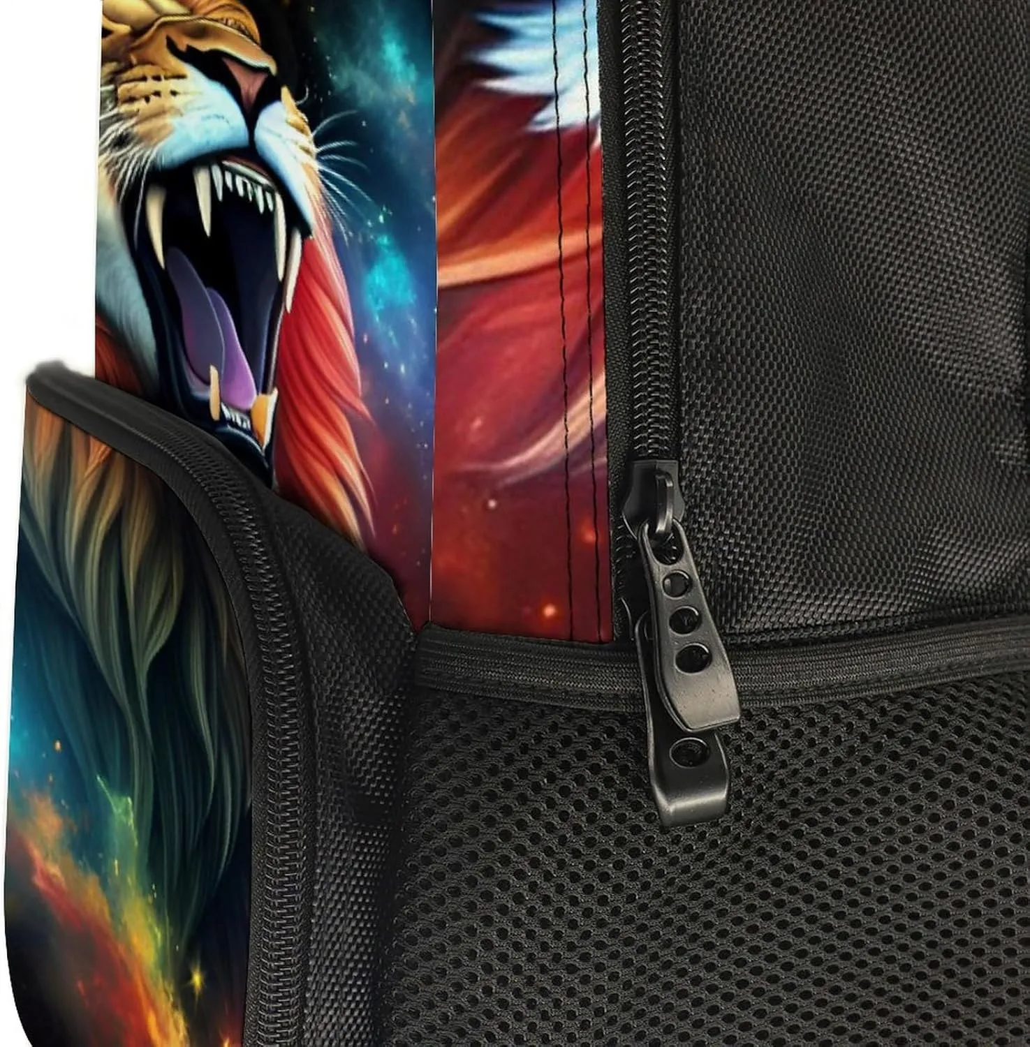Cool Lion Space Universe Surreal Style Art Daypack Lightweight Multipurpose Anti-Theft Shoulder Bag Large Capacity Laptop Book Bag Rucksack With Adjustable Shoulder Straps