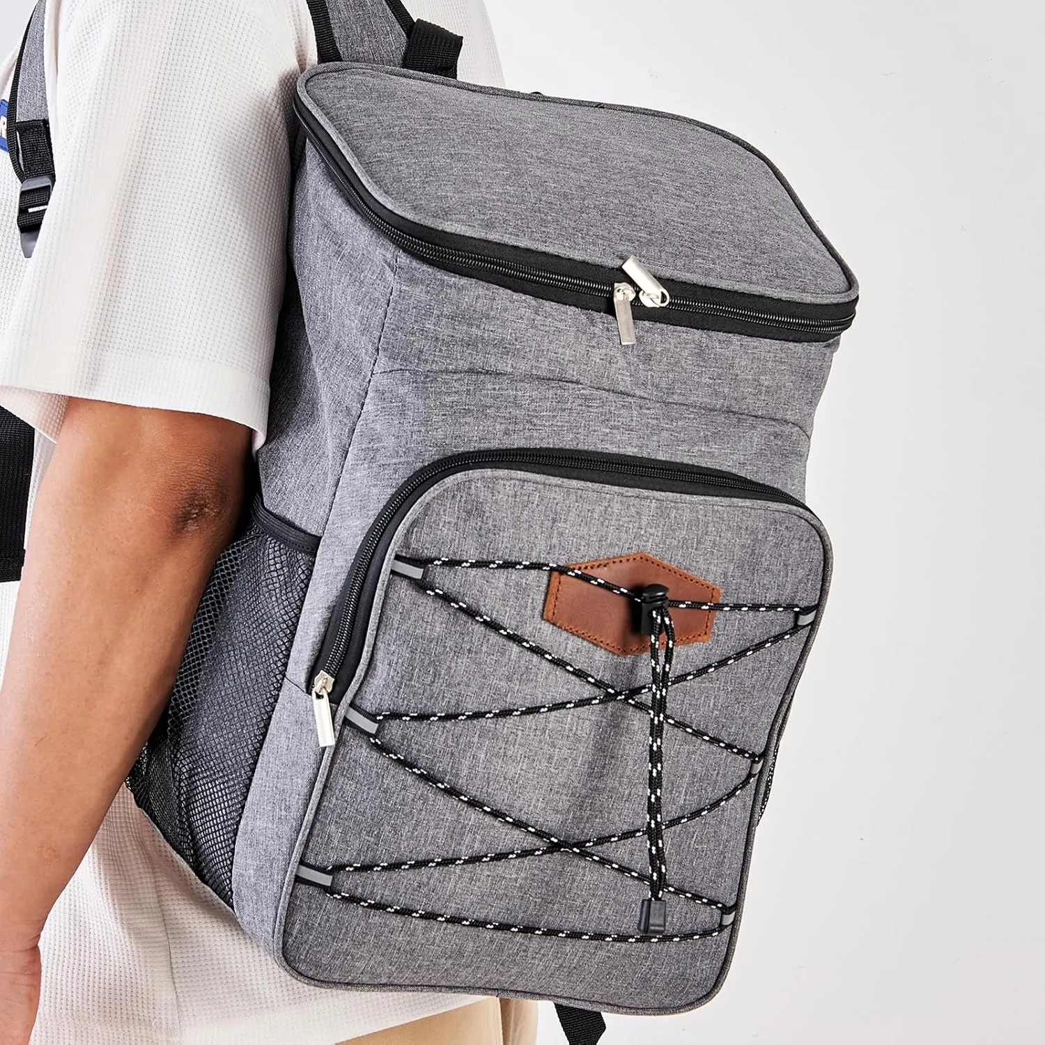Cooler Backpack 30 Cans Leak Proof Lightweight Camping Travel Bag for Men with Insulated Cooler Compartment for Women