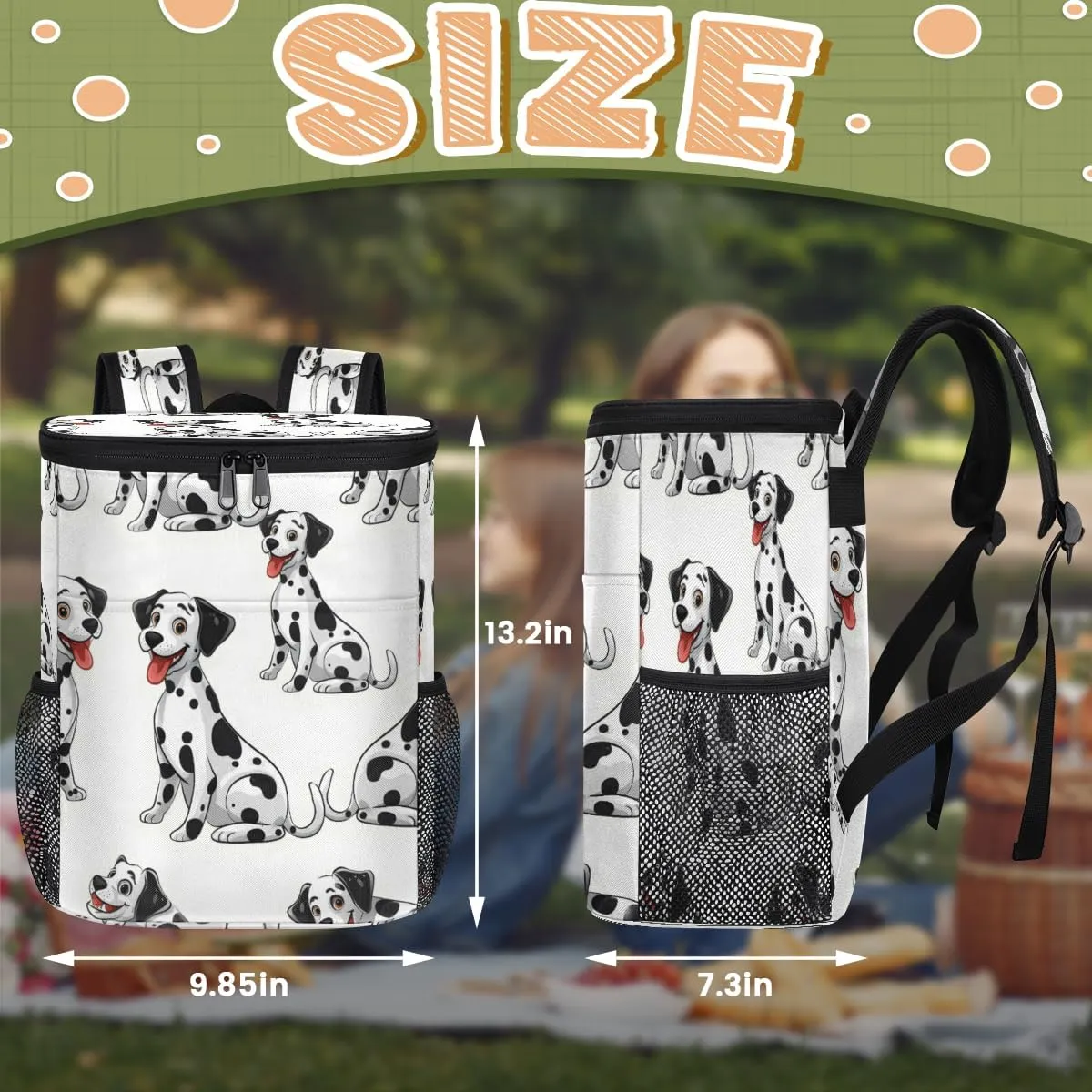 Cooler Backpack Insulated Cute Dinosaur Theme Lightweight Travel Cooler Lunch Backpack Drink Beverage Beer Bag