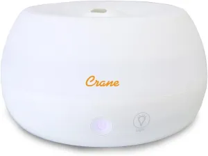 Crane Small Ultrasonic Diffuser and Air Humidifiers for Bedroom and Office, .2 Gallon Cool Mist Humidifier for Personal Use, No Humidifier Filters Needed, White