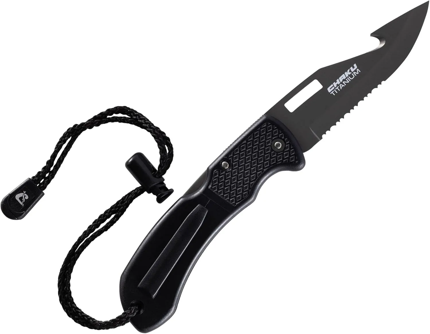 Cressi Underwater Dive Knife - Stainless Steel Dual Serrated and Smooth Blade - Ideal for Freediving and Scuba Diving - Chaku: Designed in Italy