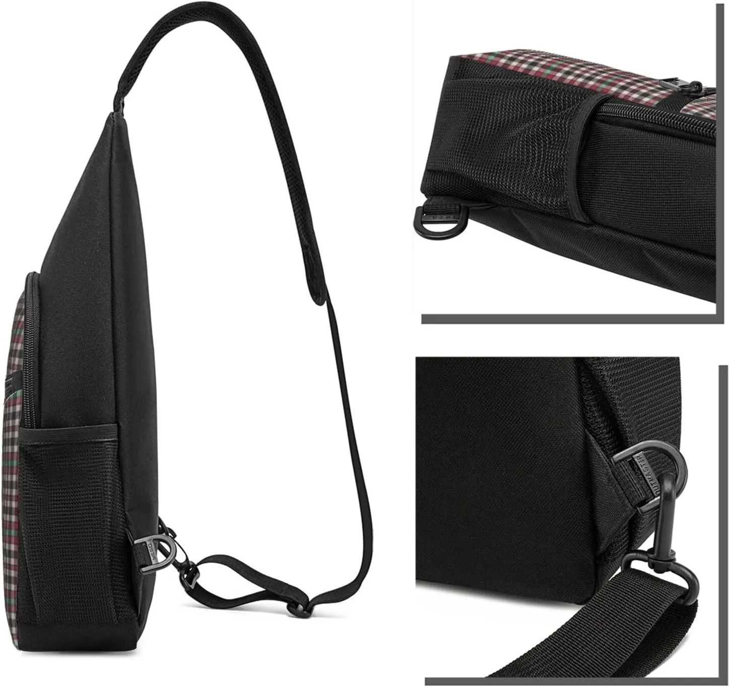Crossbody Sling Backpack Borthwick Dress Tartan Shoulder Chest Bag Daypack for Traveling Sport