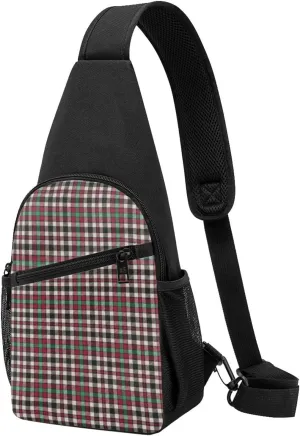 Crossbody Sling Backpack Borthwick Dress Tartan Shoulder Chest Bag Daypack for Traveling Sport