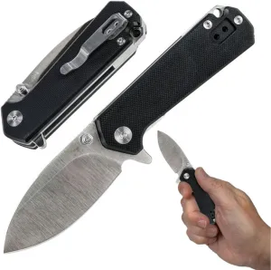 Cub Pocket Knife for Men, EDC Knife, and Tactical Gear for Self-Defense, Survival, Hunting, and Camping, AUS-8 Stainless Steel 2.5” Blade With Liner Lock and G10 Handle - Plain/Drop