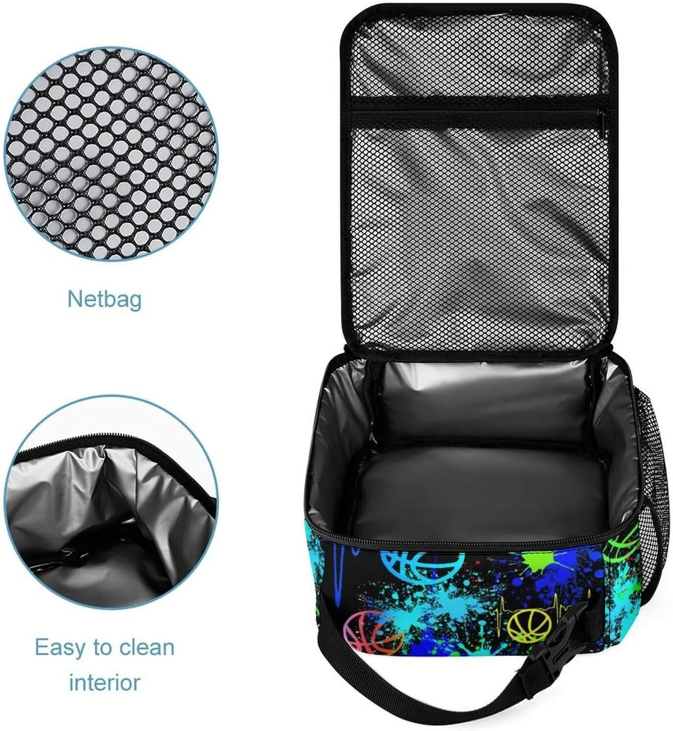 Custom Basketball Backpack with Lunch Box & Pencil Case for Kids Girls Boys School, 16 Inch Cool Basketball Bookbag, School Backpack for Students Children, sustainable, Lightweight, Large Capacity