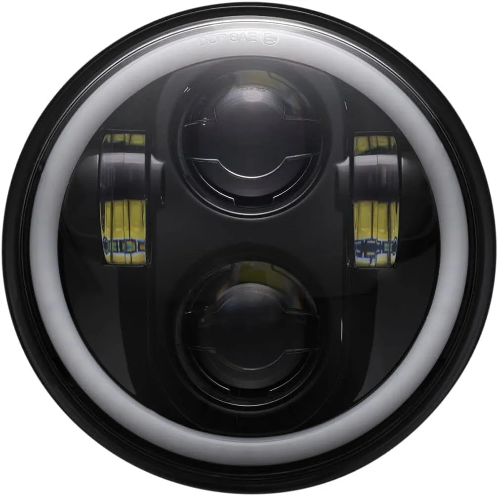 Custom Dynamics 5.75" LED Headlamp with Halo - Black
