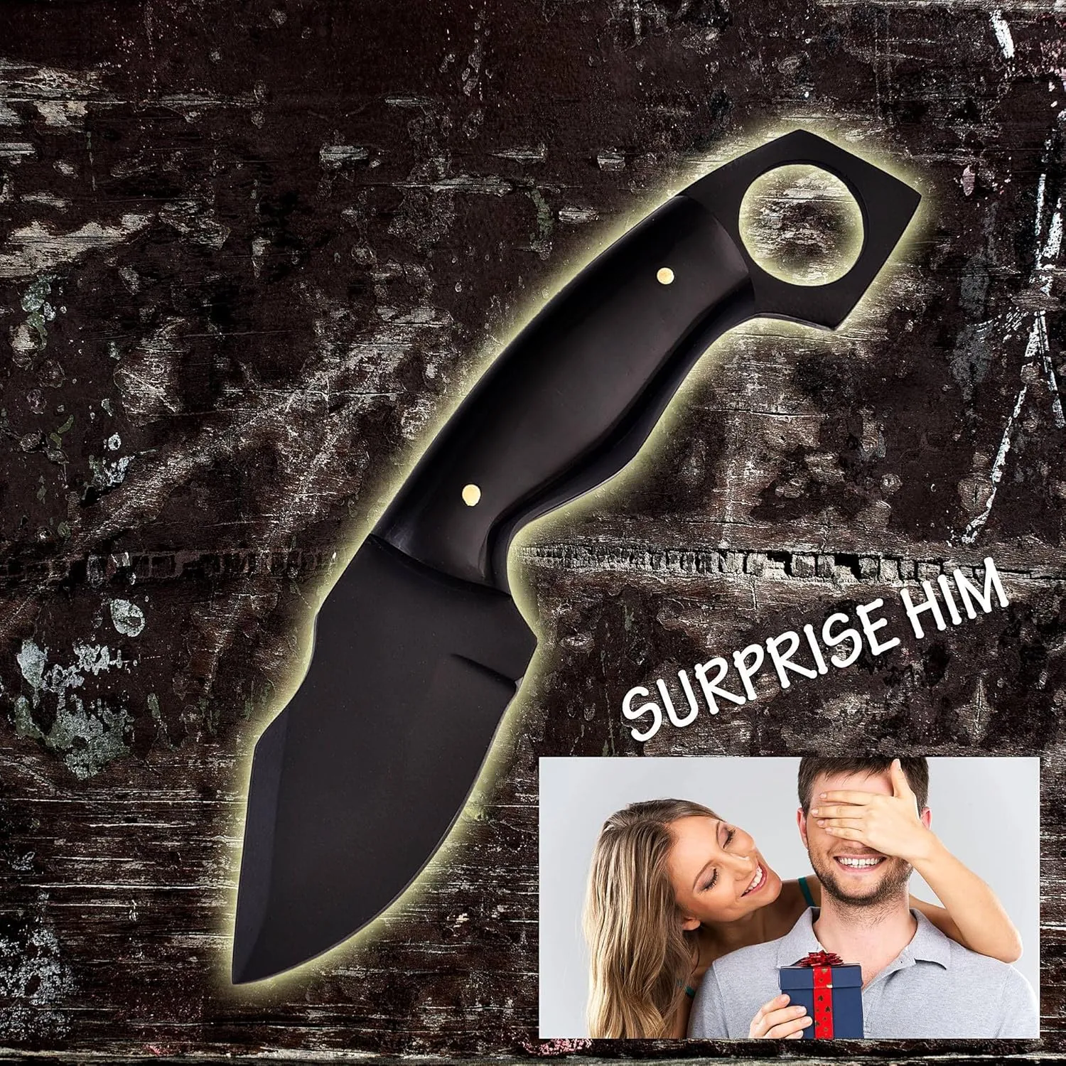 Custom Handmade High Carbon Steel Knife - Hunting Knife - 7.5 inches-Handmade Custom knife - knife for Men – Camping Knife - Hunting Fishing Indoor & Outdoors Activities
