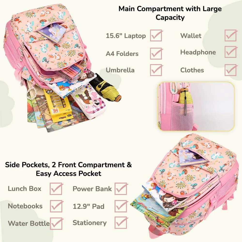 Cute Backpack Large Capacity Ergonomic Support Collar Block Women Lightweight Aesthetic Casual Daypack Korean Trends (Purple)