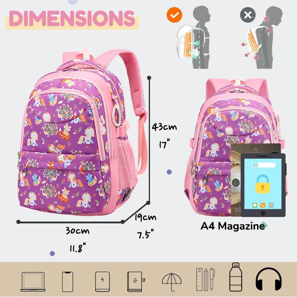 Cute Backpack Large Capacity Ergonomic Support Collar Block Women Lightweight Aesthetic Casual Daypack Korean Trends (Purple)