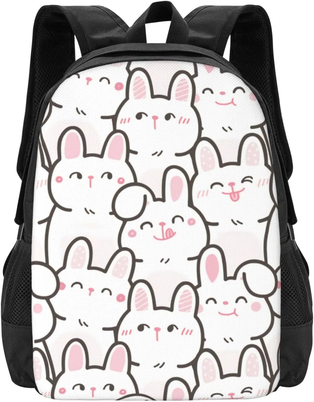 Cute Cartoon Bunny Lightweight Packable Backpack Travel Casual Large Capacity Daypack Foldable Backpack For Men Women