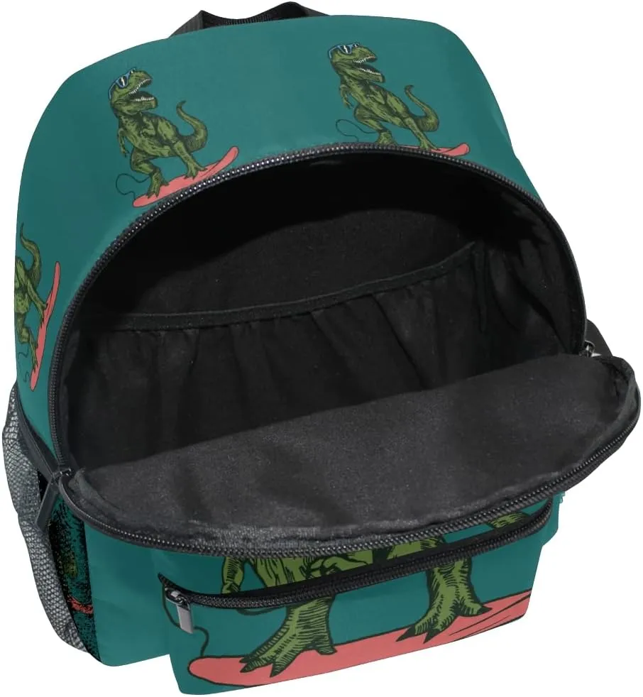 Cute Kids Back Pack Custom Personalized Todder Backpack with Name/Text Skateboard Dinosaur Book Bag Practical and Durable Daycare Bag for Travel,Toys