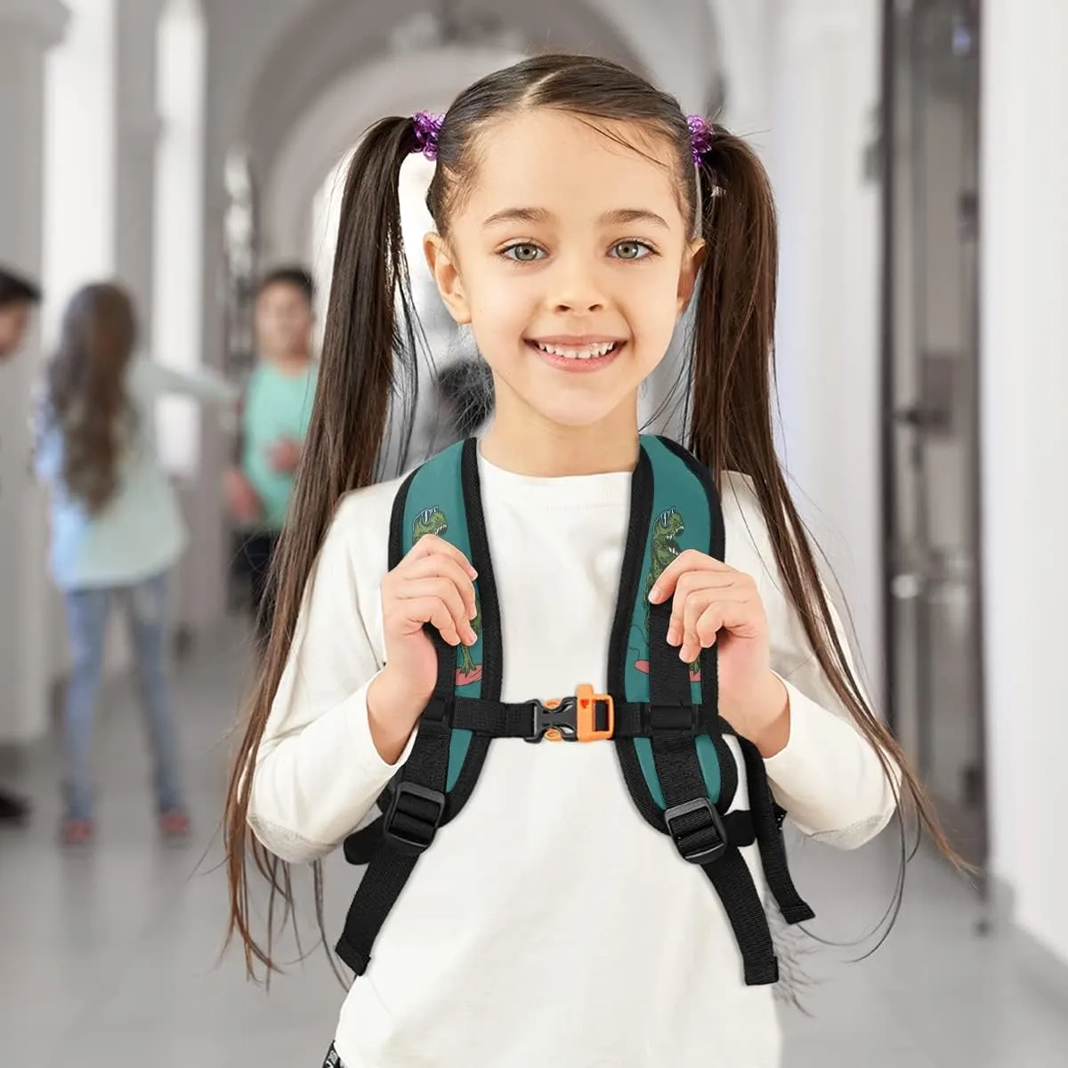 Cute Kids Back Pack Custom Personalized Todder Backpack with Name/Text Skateboard Dinosaur Book Bag Practical and Durable Daycare Bag for Travel,Toys