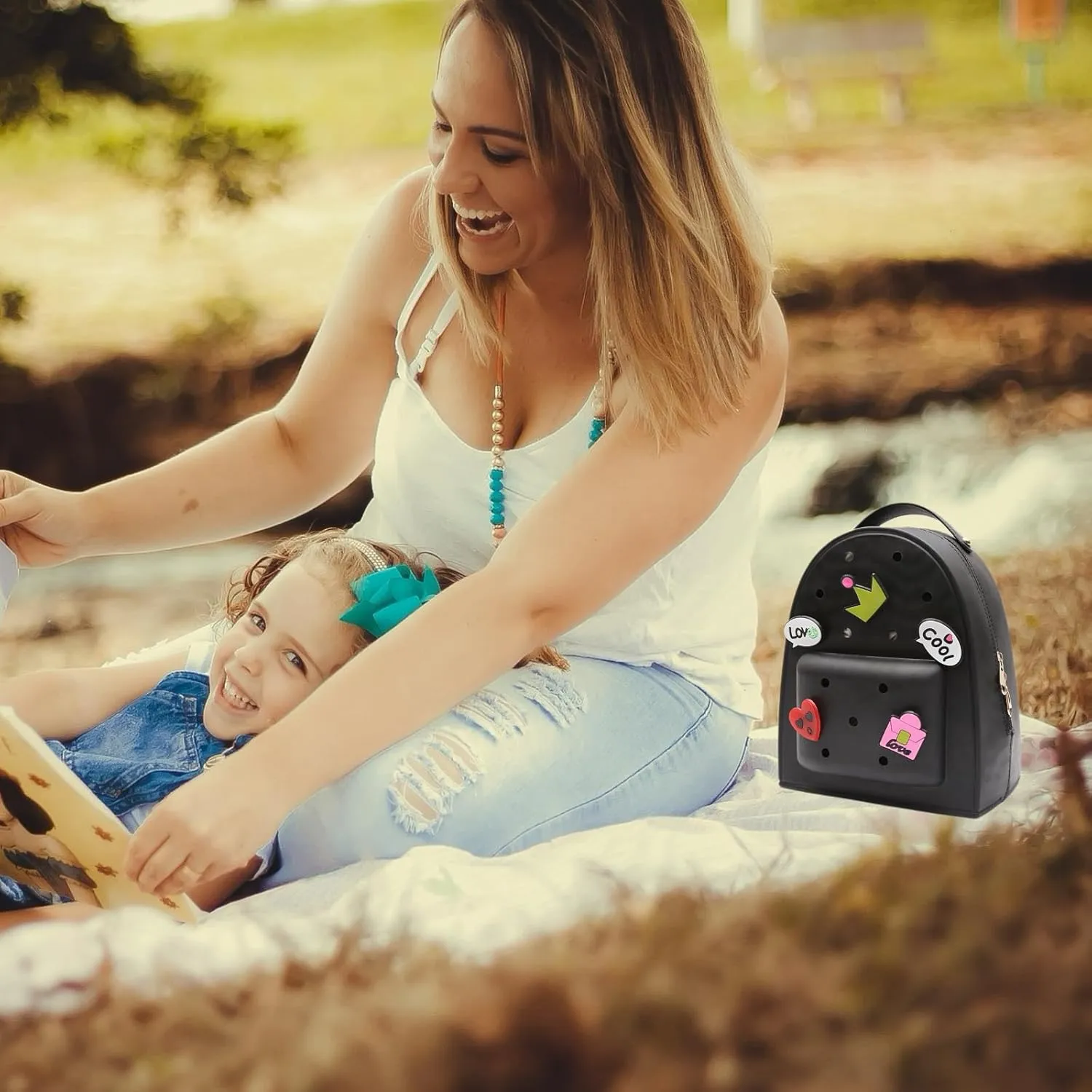 Cute Silicone Jelly Mini Backpack (2 Sizes) for Women Boys & Girls, Water-Resistant Lightweight Bag for Pool, Beach, Gym, Customizable Charms, Easy Clean (Coral, Small Large)