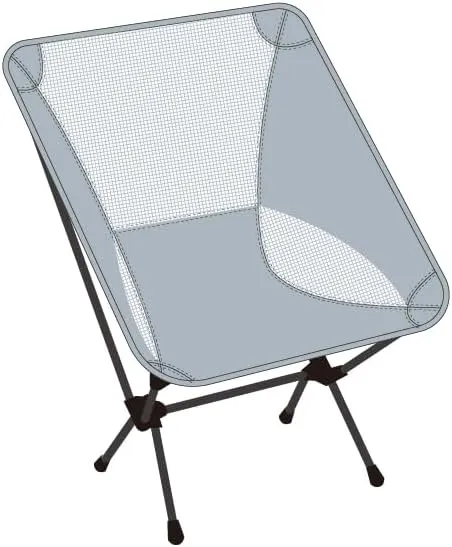 Cyan Blue Portable Camping Chair - Lightweight Foldable Design with Breathable Mesh for Beach & Field