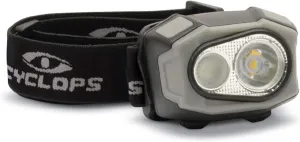 Cyclops Eflex Headlamp Tactical Durable Lightweight Compact Adjustable Headband Bright 4 Color LED 400 Lumen Rechargeable Head Flashlight USB Charging Cable Included