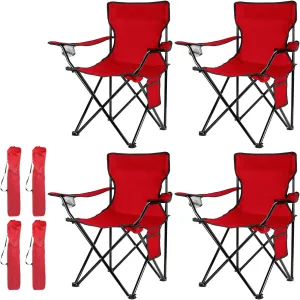 Damei century 4PCS Folding Camping Chairs-Lightweight, Installation-Free, Portable Chair for Beach, Lawn, Outdoor Sports