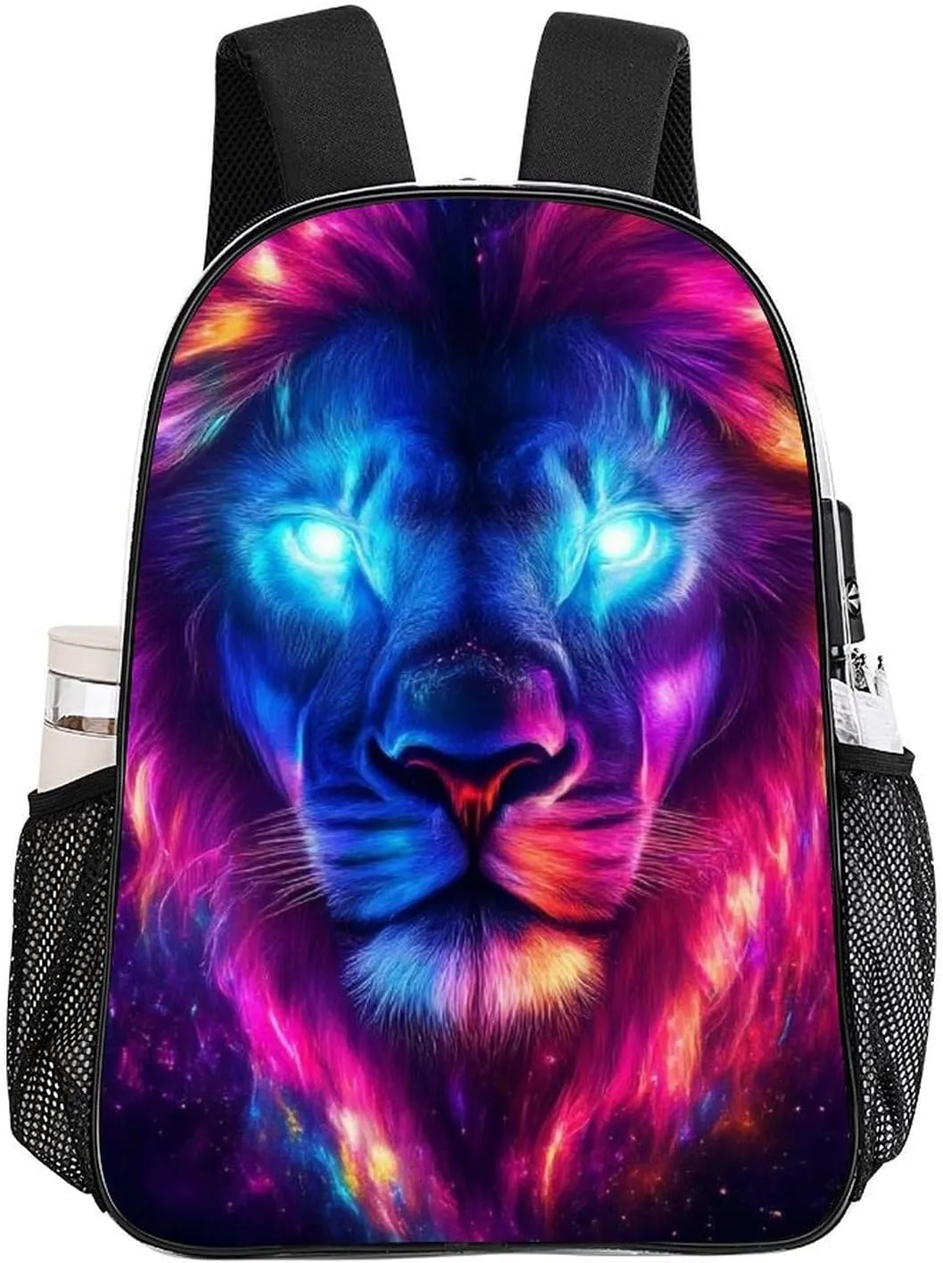 Daypack Backpack Anti-Theft Multipurpose Large Capacity Carry On Bag - Cool Universe Space Lion Art Traveling & Camping Backpack Transparent Bag