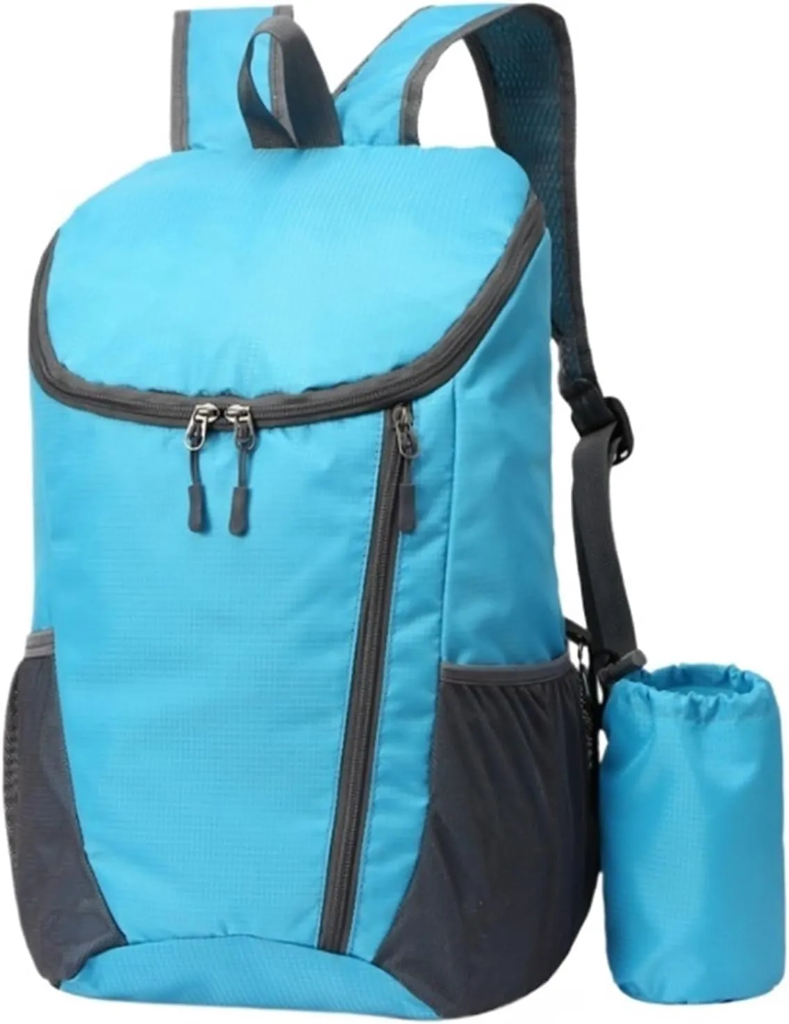 Daypacks Outdoor, Camping Backpack Ultralight Backpack With Bottle Holder Folding Travel Lightweight Backpacking(D)