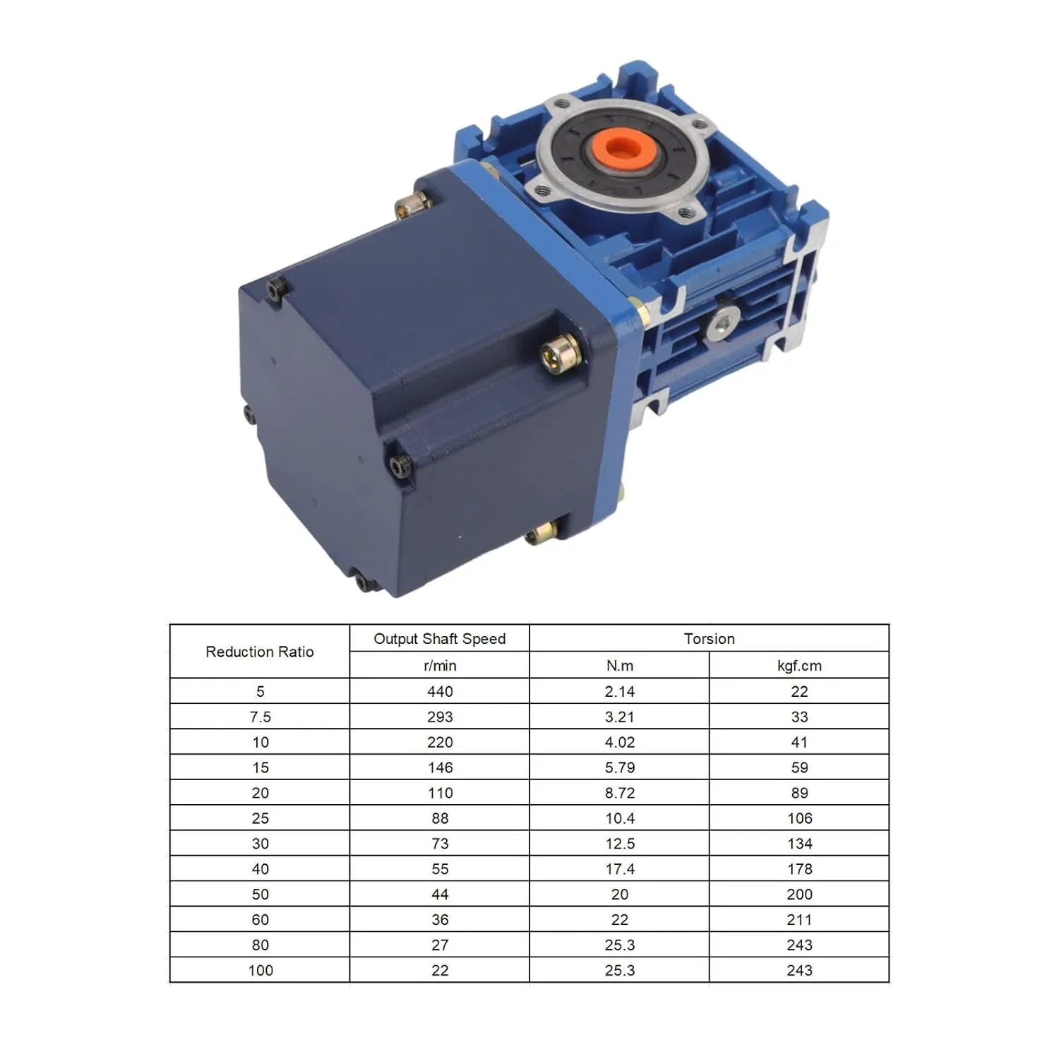 DC Brushless Gear Motor High Torsion Hollow Shaftless Reduction Motor 120W 24V 5.0A for Robot Electric Toy Car (2000R/min)