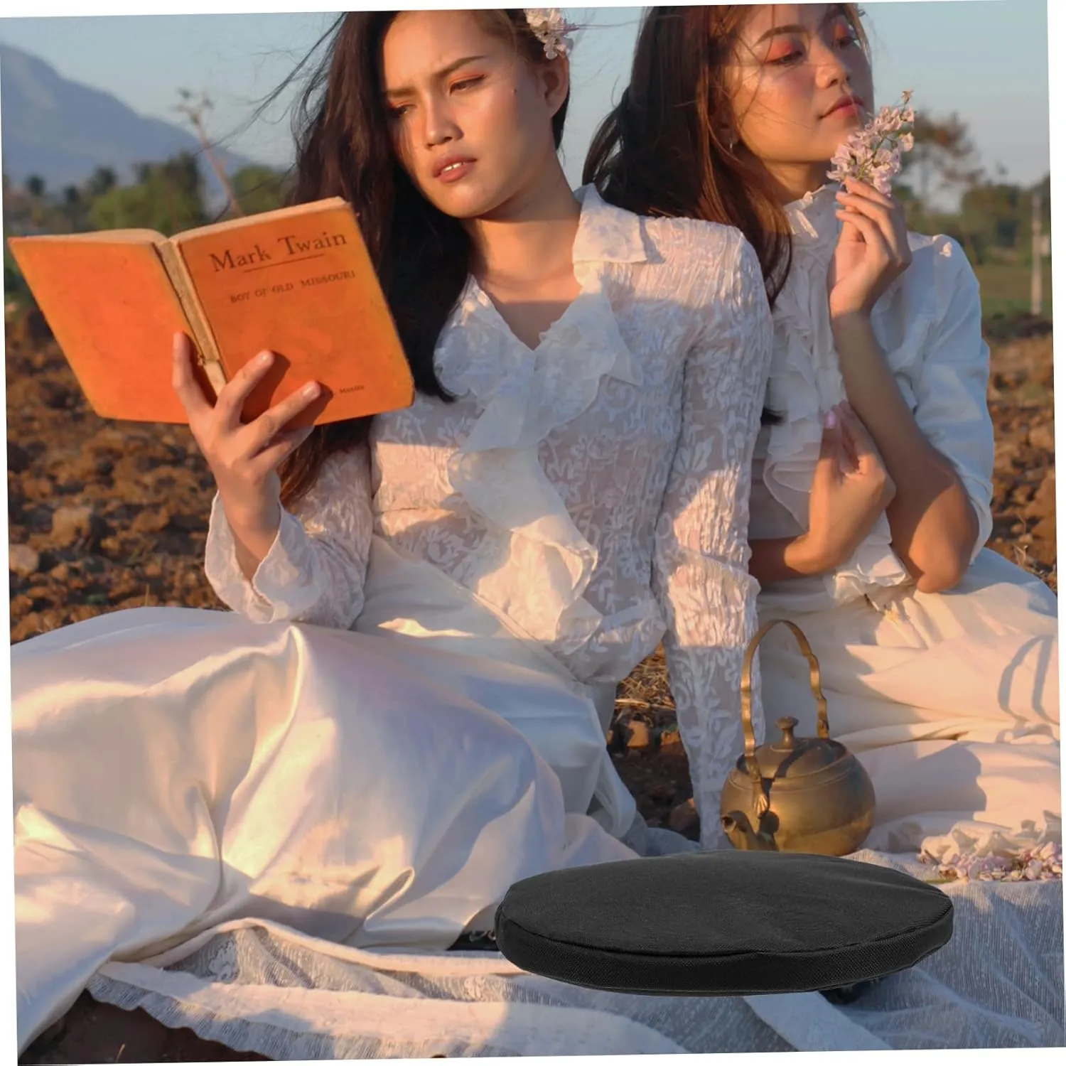 DECHOUS 4pcs Seat Cushion Collapsible Stool Cover Portable Chair Pad Telescoping Stools Round Foam Cushion Round Stool Pads Hiking Sitting Pad Stretch Stool Cover Foam Pad Foldable Travel