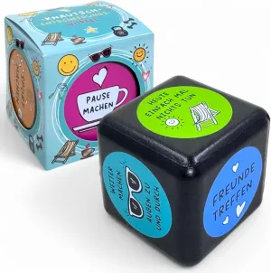 Decision Cube - Funny Cube Made of Soft Material (5.5 cm) - Motivation & Fun for Everyday & Leisure