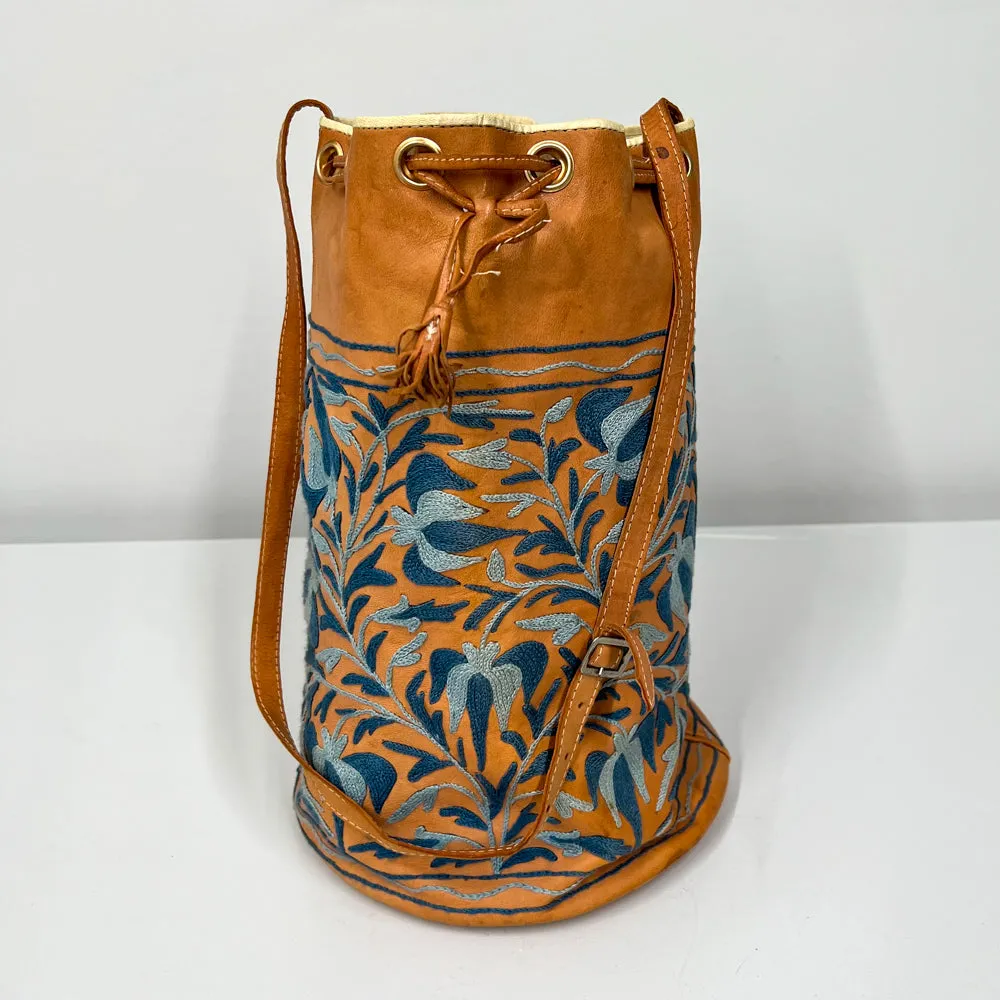 DELIAH - Embroidered Leather Backpack