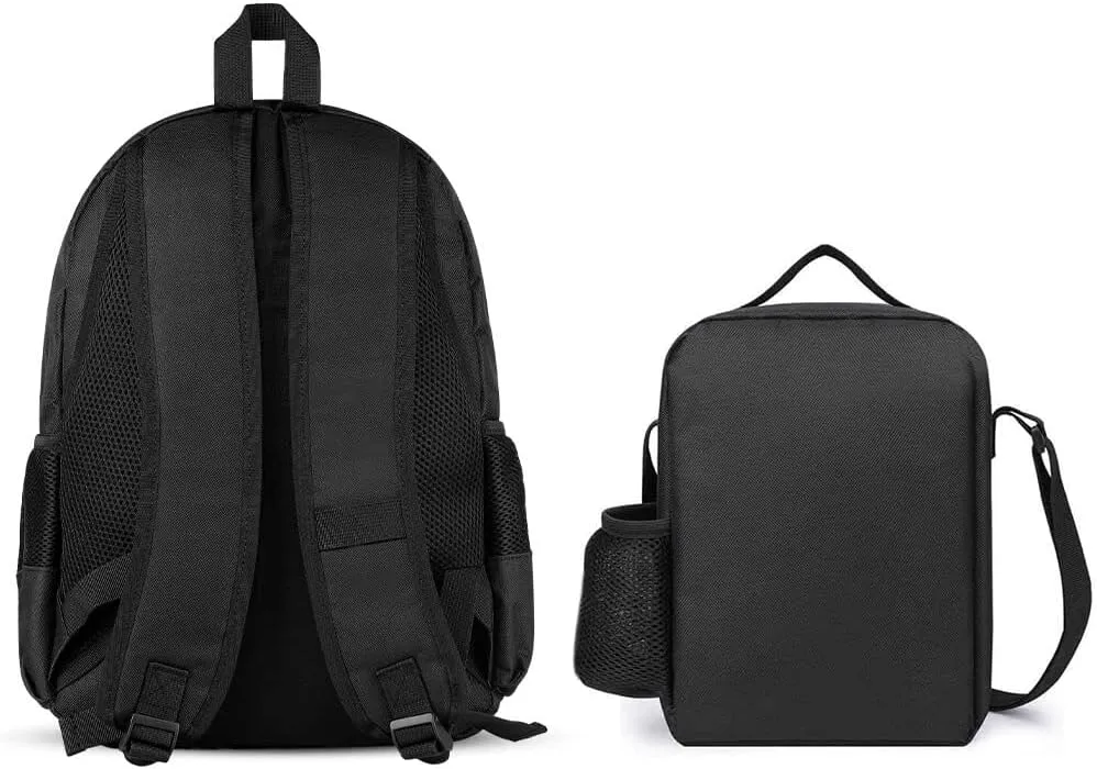 Design Crow Silhouette Lightweight Pocket Backpack Crossbody Lunch Bag Set Unisex