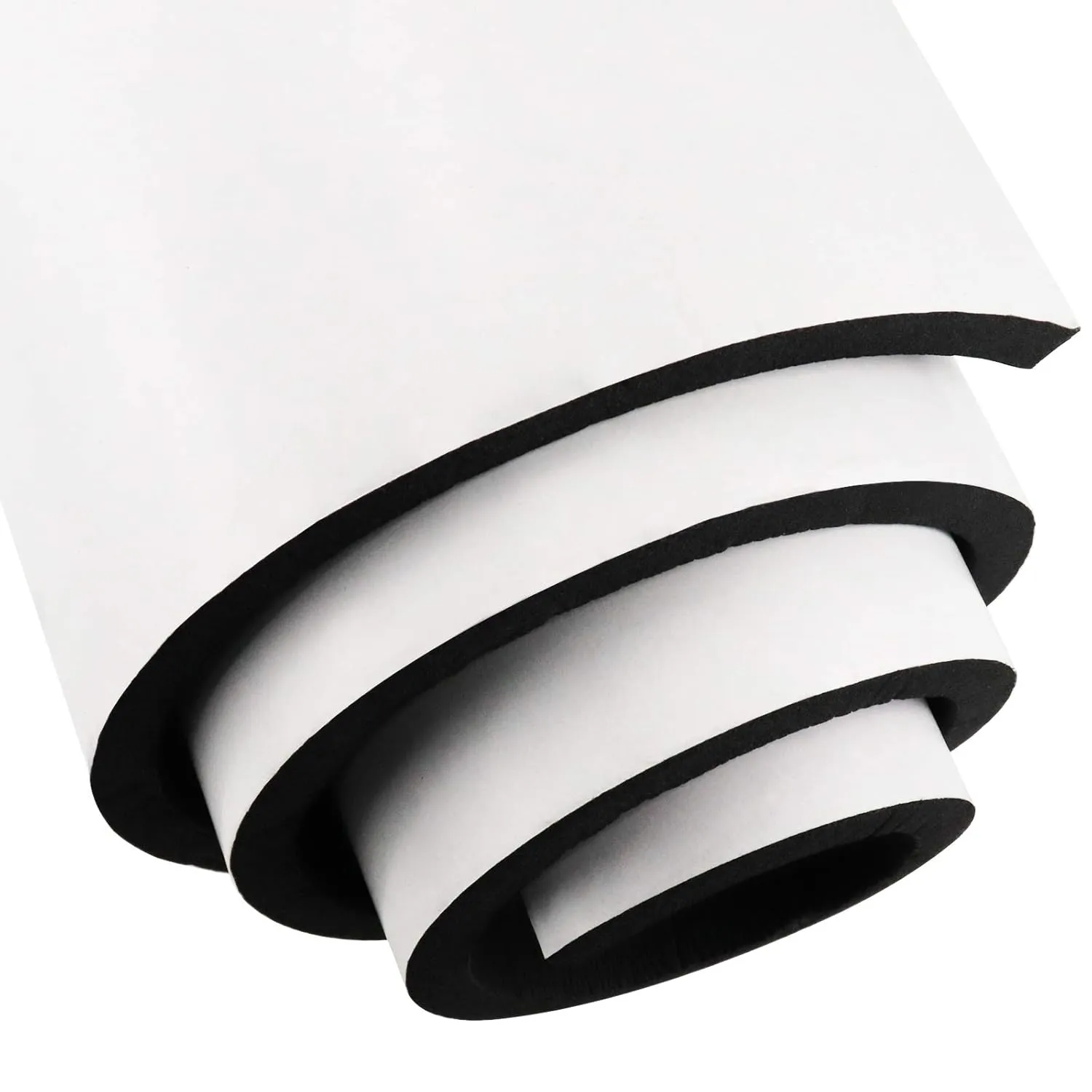 DGSL Neoprene Adhesive Foam Sheets, 12'' W x 118'' L x 1/4'' Thick Sponge Self Adhesive Rubber Padding Sheet Closed Cell Foam Sheet Roll for DIY, Multi-Function Soundproof Rubber Mat, Black