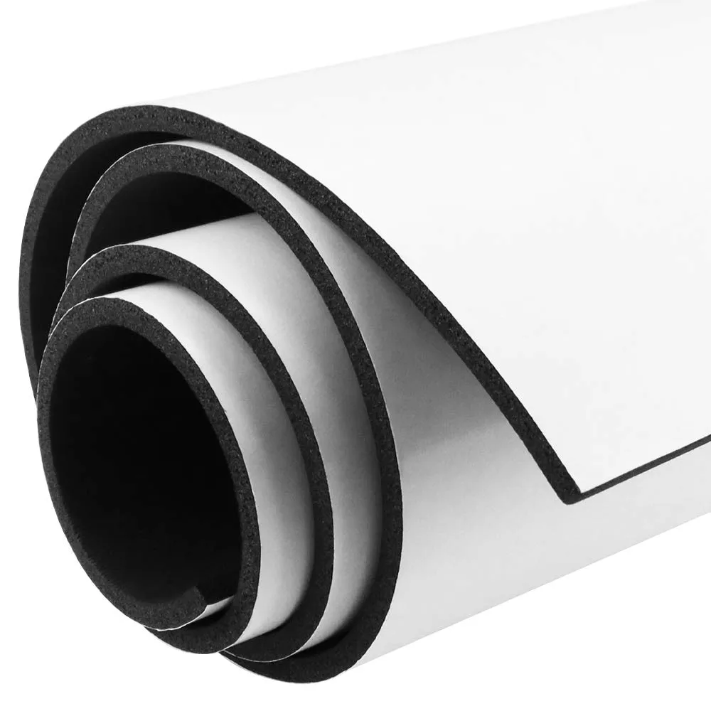 DGSL Neoprene Adhesive Foam Sheets, 12'' W x 118'' L x 1/4'' Thick Sponge Self Adhesive Rubber Padding Sheet Closed Cell Foam Sheet Roll for DIY, Multi-Function Soundproof Rubber Mat, Black